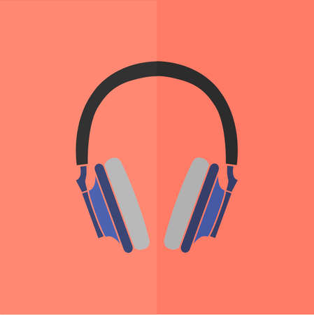 headphones icon. Flat designのイラスト素材