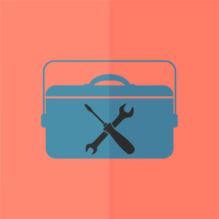 Toolbox icon. Flat designのイラスト素材