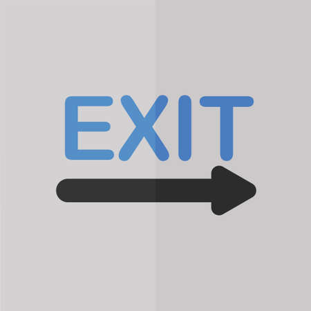 Exit icon. Flat design