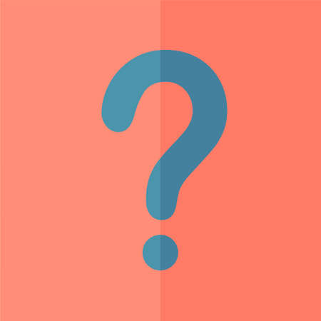 Question mark icon. Flat design