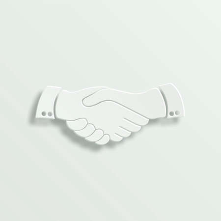 handshake paper vector iconのイラスト素材