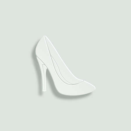 woman's shoes paper vector iconのイラスト素材