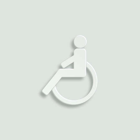 disabled paper vector iconのイラスト素材