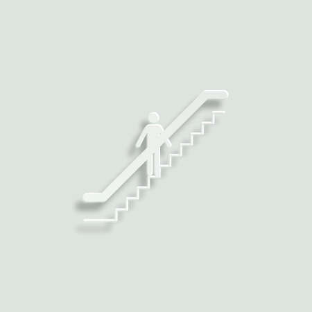 escalator paper vector iconのイラスト素材