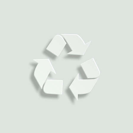 recycle paper vector iconのイラスト素材