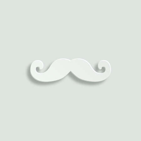 mustaches paper vector iconのイラスト素材