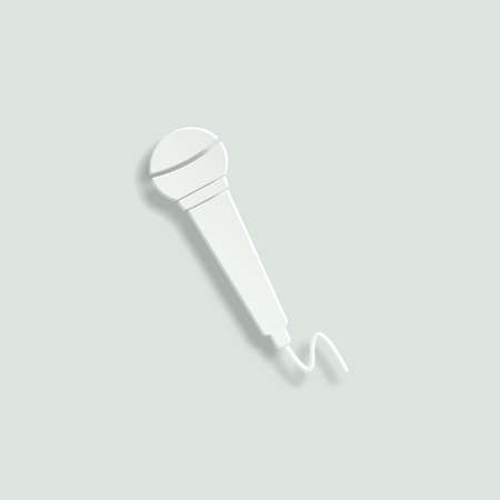 microphone paper vector iconのイラスト素材