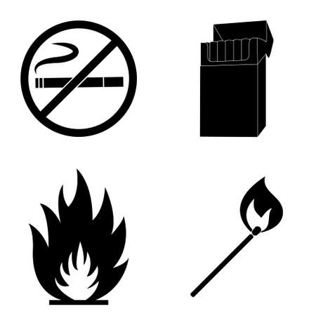 Firefighter icons  vector setのイラスト素材
