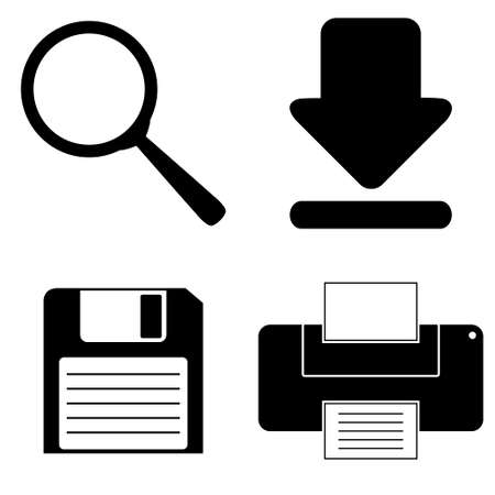 Protection and web icons  vector setのイラスト素材