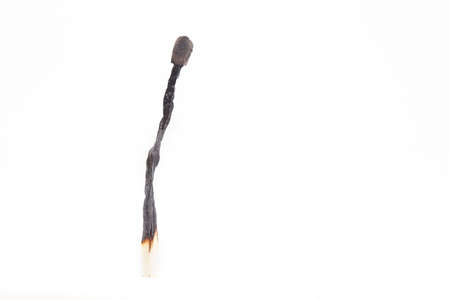burnout visualisation thru matches isolated on a white backgroundの写真素材