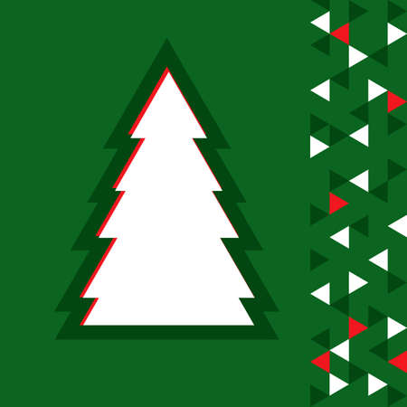 simple christmas tree - vector illustrationのイラスト素材