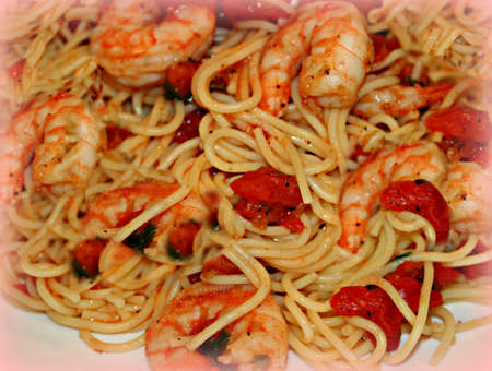 Seafood Spaghettiの写真素材