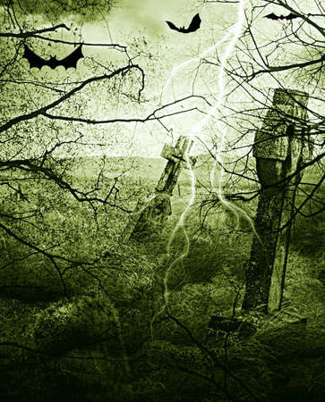 Halloween Cemetaryの写真素材