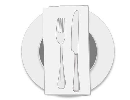 dinnerware setのイラスト素材