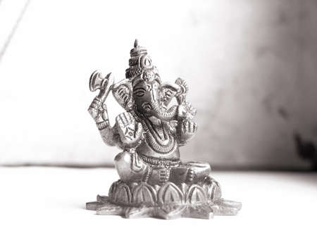 Ganesha.Hindu God of Success.Sepia toned.の写真素材