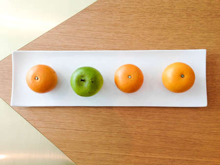 Tray and fake tray for decorationの写真素材
