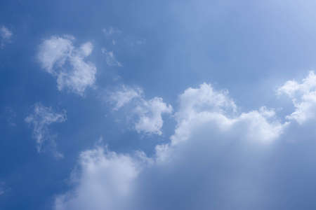 Blue sky with cloud, Backgroundの写真素材