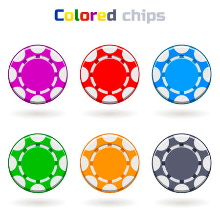 Colors Cartoon Poker Chips imageのイラスト素材
