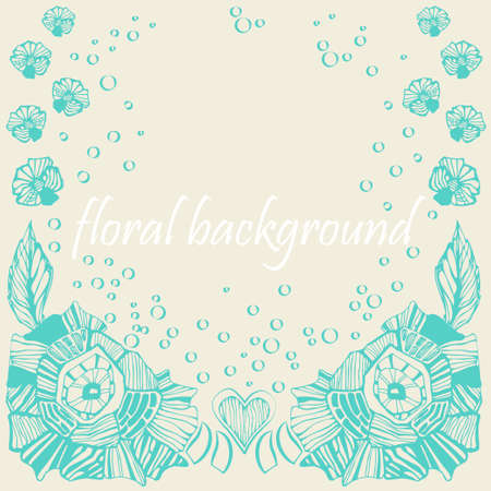 Graphic Floral Border seamless Vector Background, set 5のイラスト素材
