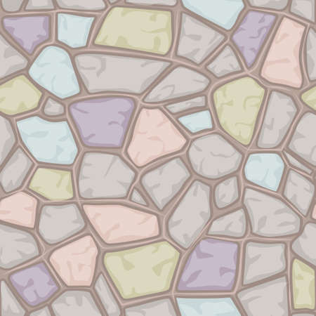 Cartoon colored stone seamless background, texture pattern set3のイラスト素材