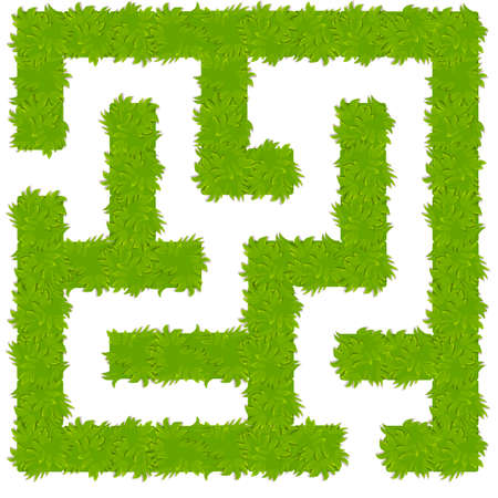 Education logic game bush labyrinth for kids.のイラスト素材