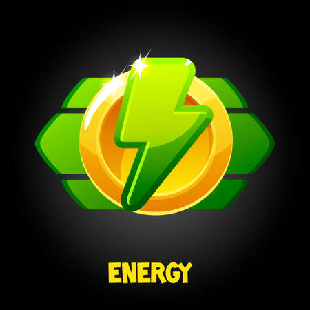 Vector gold energy award for the game.のイラスト素材