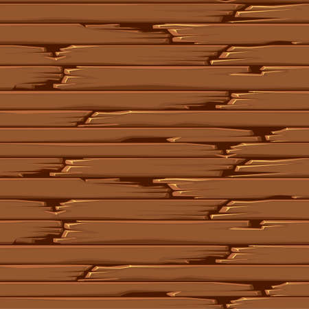 Seamless textured old wood floor, brown wallpaper panels.のイラスト素材