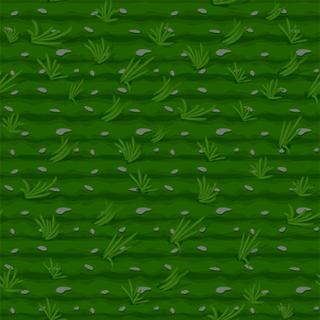 Grass seamless pattern, green field background for wallpaper.のイラスト素材