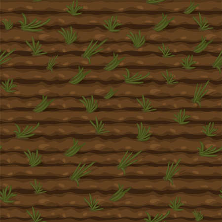 Seamless texture field with green grass, texture ground for wallpaper.のイラスト素材