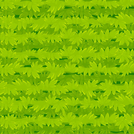 Seamless texture cartoon grass, green plants pattern for wallpaper.のイラスト素材