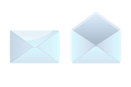 Isolated envelopes open and closed for graphic design.のイラスト素材