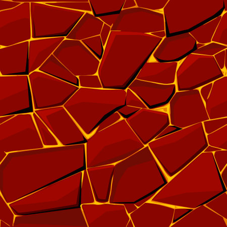 Seamless texture red stone with lava or fireのイラスト素材