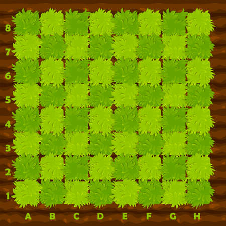 Farm style chess board for 2D game interface UIのイラスト素材