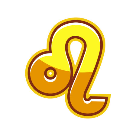 Golden Astrology Signs, Zodiac Leoのイラスト素材