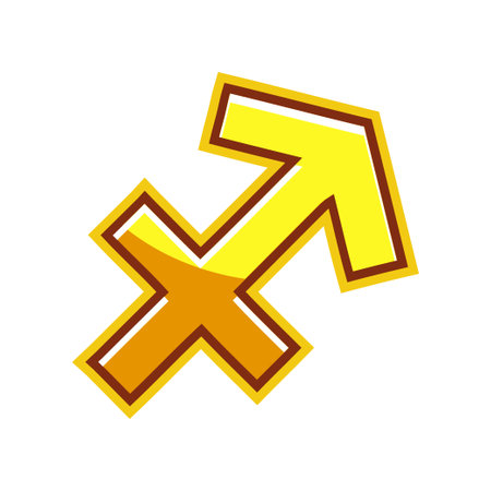 Gold Astrology Zodiac Sagottariusのイラスト素材