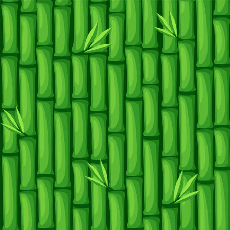 Seamless green bamboo texture. Bamboo seamless patternのイラスト素材
