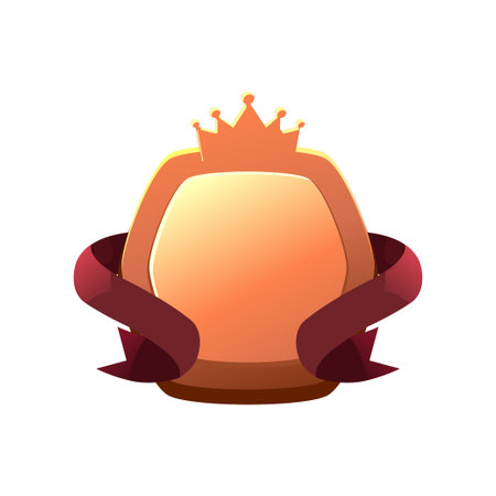 Bronze Game badge, template iconのイラスト素材