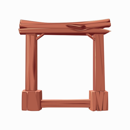 Wooden game frame or border.のイラスト素材