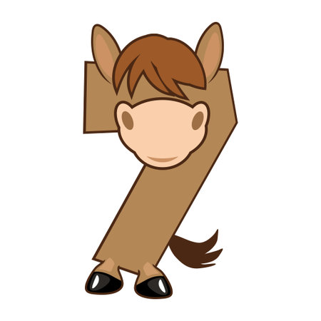 Funny Character Horseのイラスト素材