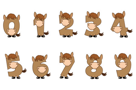 Funny Character Horseのイラスト素材