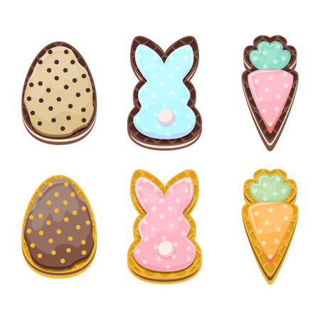 Easter wafer cookiesのイラスト素材