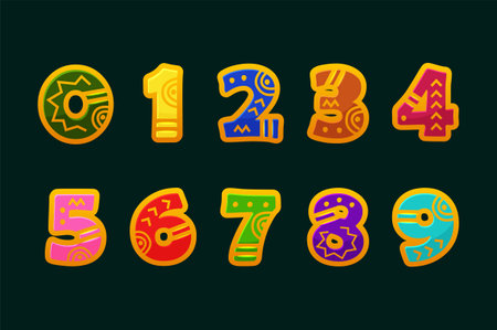 Vector Colored Numbersのイラスト素材