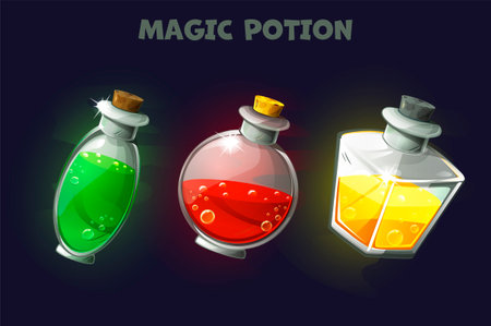 Three MAGIC POTIONSのイラスト素材