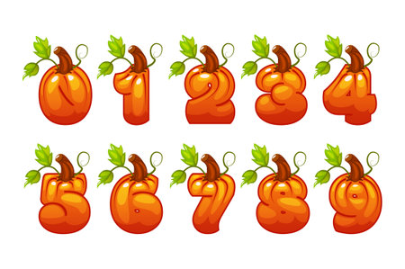 Numbers 0-9のイラスト素材