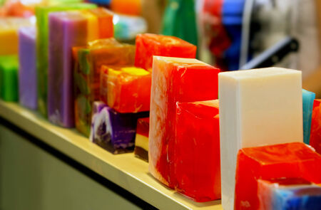 colored soapの写真素材