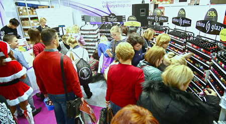 Moscow, Russia - April 19, 2013: Exhibition INTERCHARM professionalのeditorial素材