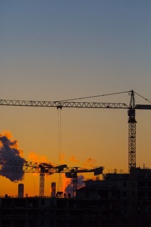 house building sunsetの写真素材