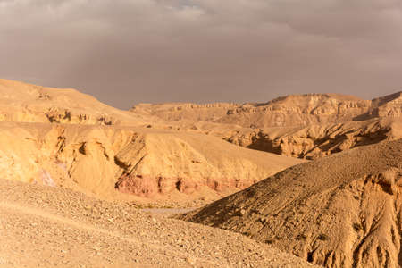 Panorama of negev desert in Israel. Red Canyon National Park in Israel near Eilat.の写真素材