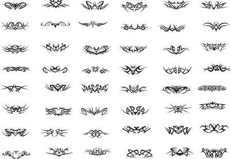 Vector tattoo art, abstract patterns on the body.のイラスト素材