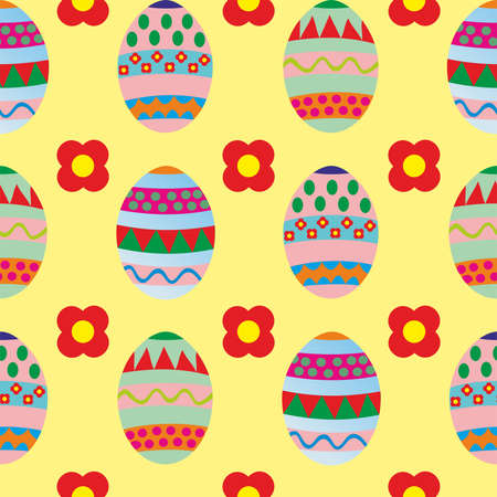 Easter. Easter patern, vector holiday drawing. Happy Easter.のイラスト素材